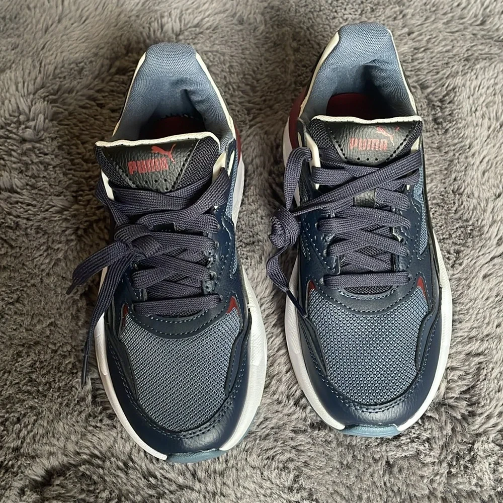 Puma Blue Sneakers, Size: 4/4C, Women's 5.5, UK 3, or a Euro 35.5